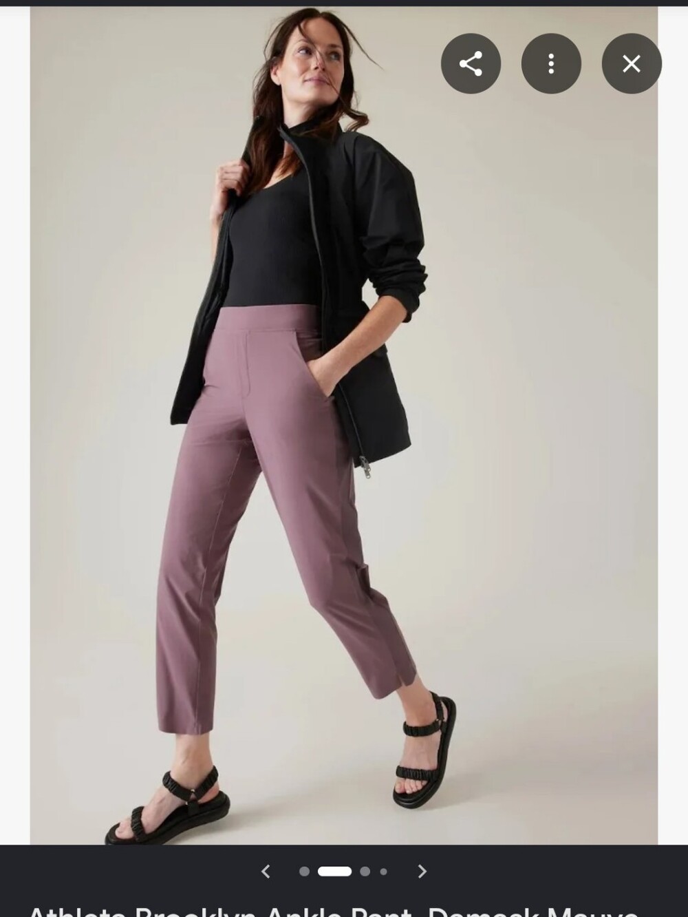 Athleta Brooklyn Ankle Pant Dusty Mauve